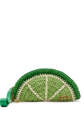 Chloé crochet-knit clutch bag - Green