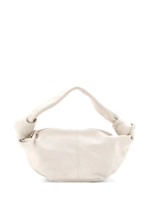 Bottega Veneta Pre-Owned Double Knot Leather Mini hobo bag - White