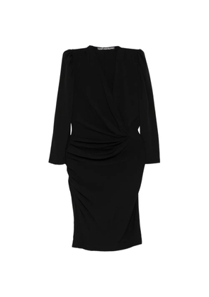 Balenciaga Pre-Owned Draped Asymmetric Midi Dress - Black