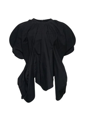 Enföld Alien draped-sleeve top - Black