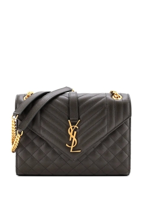 Saint Laurent Pre-Owned Classic Monogram Envelope Satchel Mixed Matelasse Leather Medium shoulder bag - Green