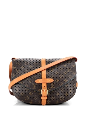 Louis Vuitton Pre-Owned Flore Saumur Handbag Perforated Monogram Canvas crossbody bag - Brown