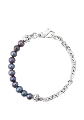Emanuele Bicocchi pearl-embellished chain-link bracelet - Silver