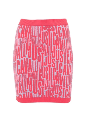 Just Cavalli ribbed branded mini skirt - Pink