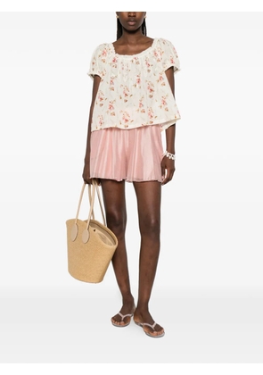 ACTUALEE rhinestone-embellished shorts - Pink