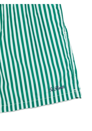 MC2 Saint Barth Lighting striped drawstring swim shorts - Green