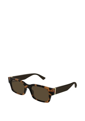 Gucci Eyewear tortoiseshell-effect rectangle-frame sunglasses - Brown
