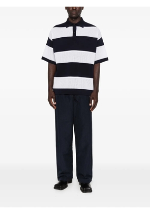 Juun.J buttoned striped polo shirt - Blue