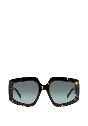 MISSONI EYEWEAR geometric-frame sunglasses - Brown