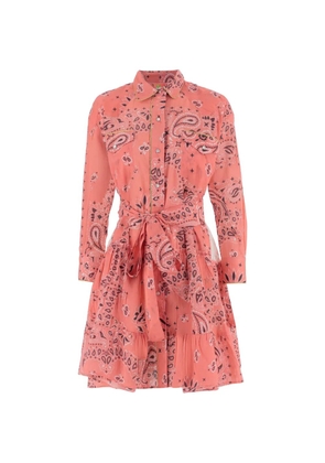 PEP'S damask-pattern ruffled dress - Pink