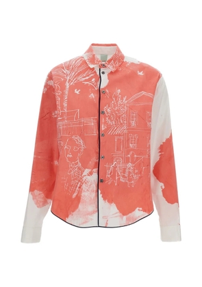 Rohka graphic-print long-sleeve shirt - Pink