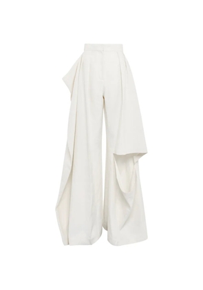 A.W.A.K.E. Mode slit-knee draped pants - Neutrals