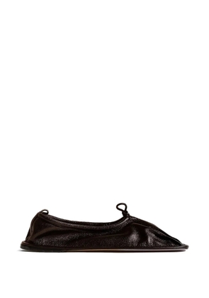 Hereu Puntera pleated ballet flats - Brown