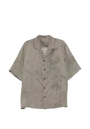 Ziggy Chen faded-effect short-sleeve shirt - Grey