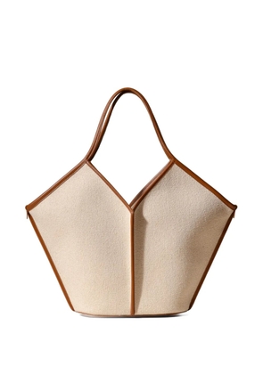 Hereu Calella leather-trim tote bag - Neutrals