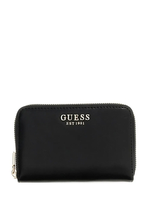 GUESS USA logo-plaque zip-around wallet - Black