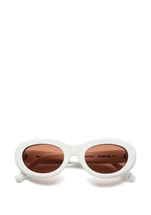 Sun Buddies Courtney oval-frame sunglasses - White