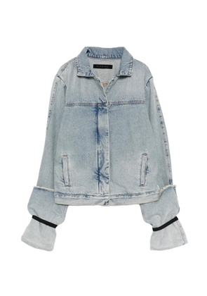 ALAINPAUL folded-sleeve denim jacket - Blue