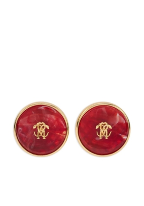 Roberto Cavalli logo-engraved earrings - Gold