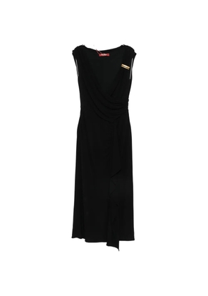 Max Mara ruched-detail draped dress - Black