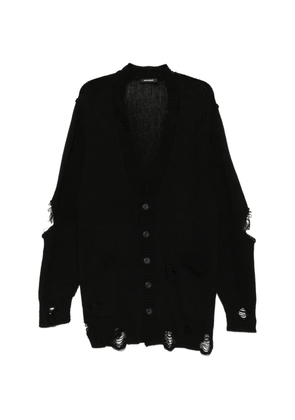 Nude:Masahiko Maruyama distressed V-neck cardigan - Black
