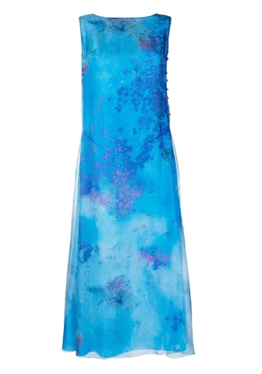 SHIATZY CHEN printed silk dress - Blue