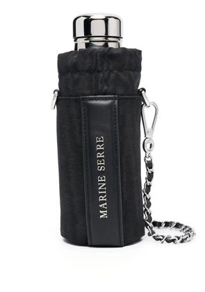 Marine Serre logo-print water bottle - Black