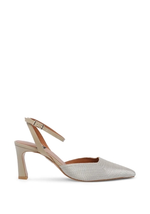 ANGEL ALARCON Greta buckle-fastening pumps - Silver
