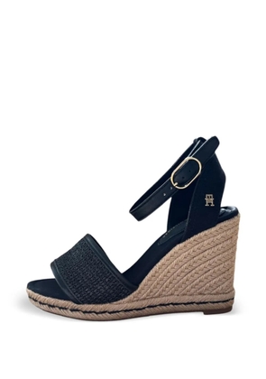 Tommy Hilfiger woven wedge sandals - Black