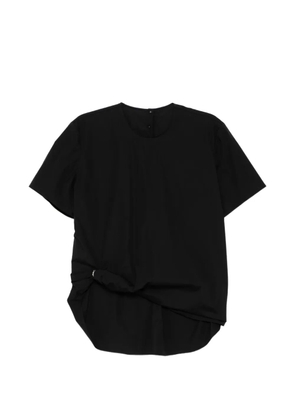 JNBY metal pleated hem blouse - Black