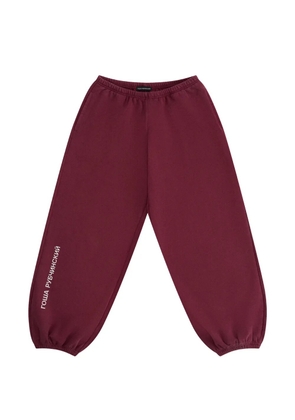 Gosha Rubchinskiy logo-print track pants - Red