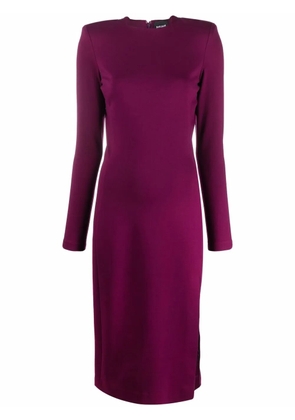 Just Cavalli long-sleeves midi dress - Purple