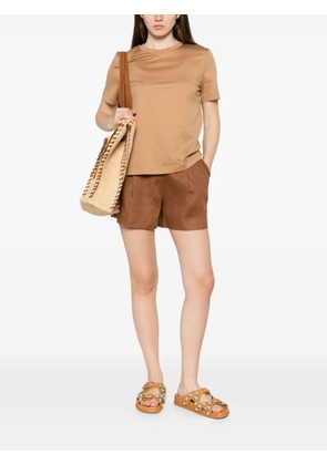 MC2 Saint Barth Amani pleated shorts - Brown