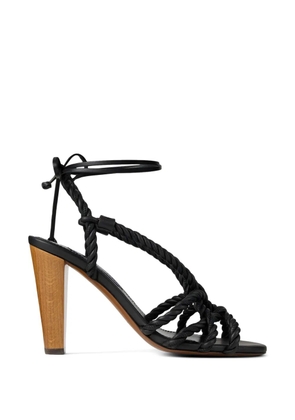 Ralph Lauren Collection rope caged lambskin sandals - Black