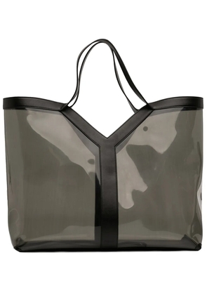 Saint Laurent Pre-Owned 2025 Maxi PVC Transparent Y tote bag - Black