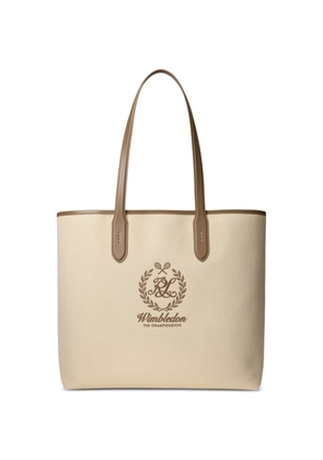 Ralph Lauren Purple Label wimbledon logo-embroidered tote bag - Neutrals