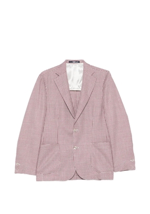Barba houndstooth-pattern blazer - Red