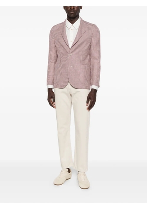 Barba houndstooth-pattern blazer - Red