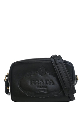 Prada Pre-Owned 2013-2026 Small Embossed Calfskin Canapa Logo Camera Bag crossbody bag - Black