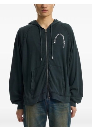 Stockholm Surfboard Club logo-print zip-up hoodie - Blue