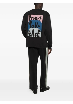 HOPEIUM graphic-print long-sleeve T-shirt - Black