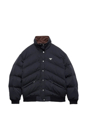 Prada medium-weight compact poplin down jacket - Blue