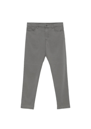 Canali logo-patch five-pocket trousers - Grey