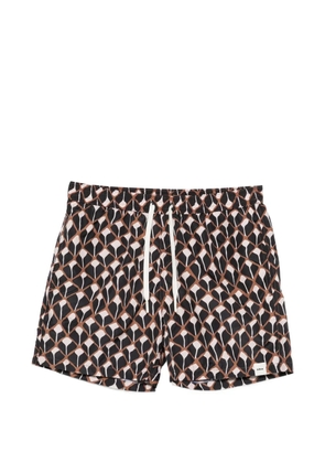 Altea geometric-print drawstring swim shorts - Black