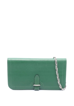Hermès Pre-Owned 2010 Evercolor Biker Chain Wallet crossbody bag - Green