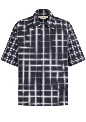 Marni checked poplin bowling shirt - Black