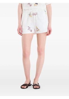 Desigual embroidered shorts - White