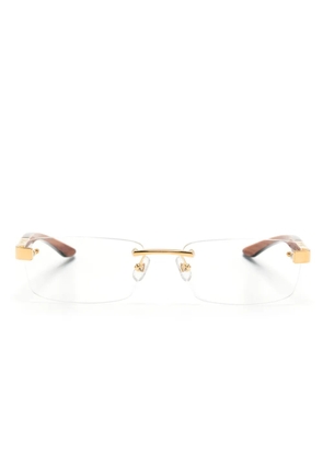 Maybach eyewear The Artist III rectangle-frame glasses - Gold