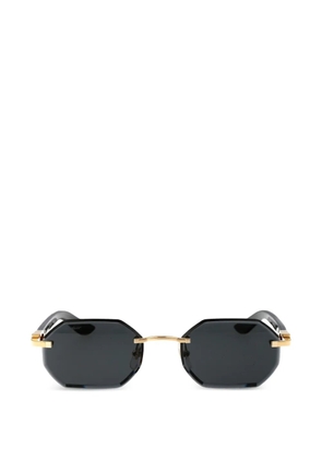 Cartier Eyewear geometric rimless sunglasses - Black