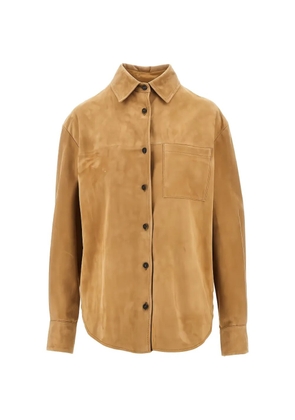 S.W.O.R.D 6.6.44 chest-pocket suede shirt - Brown